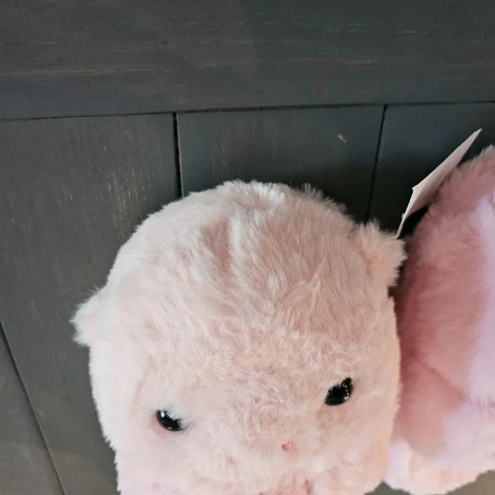 Girls Cute pig Animal Design Memory Foam Slippers Pink Size 2-3